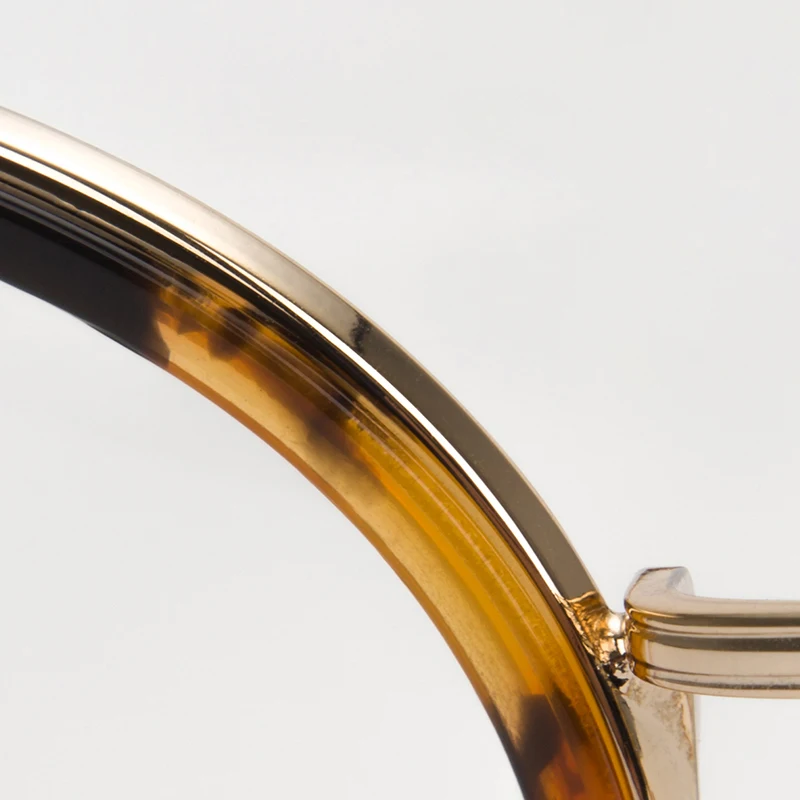 Ацетатные металлические женские очки с диоптриями круглые большие Роскошные