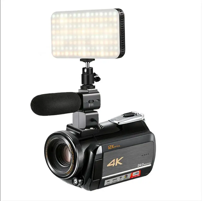 add 1 and 4 Winait UHD 4 к 3840*2160(24fps) дар Wi Fi Цифровая видеокамера с 3,0 ''с сенсорным экраном TFT и 12x оптический Цифровая видеокамера - Цвет: add 1 and 4
