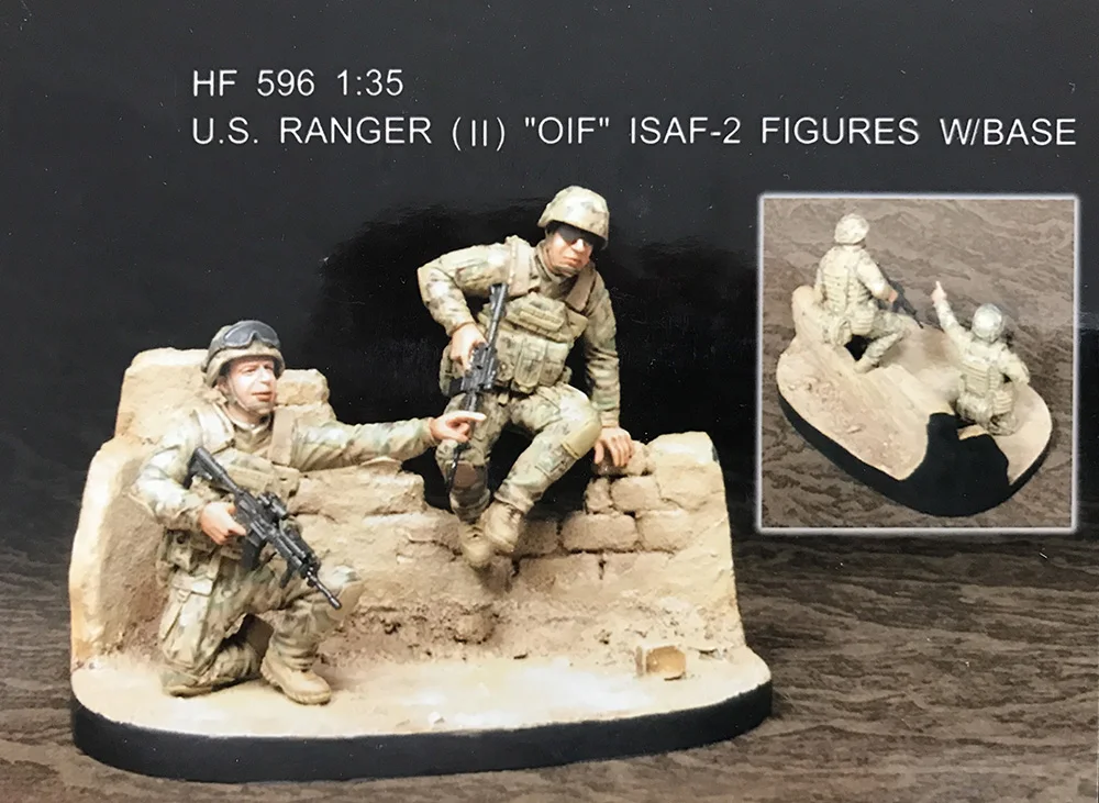 

Assembly Unpainted Scale 1/35 ANCIENT Ranger -2 Figures with Base figure Historical Resin Model Miniature Kit