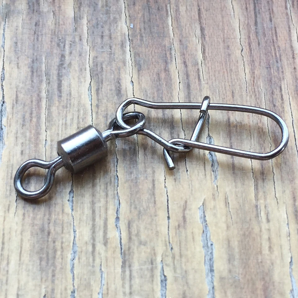 50 шт./лот рыболовный соединитель вертлюг с хорошей защелкой рыболовные