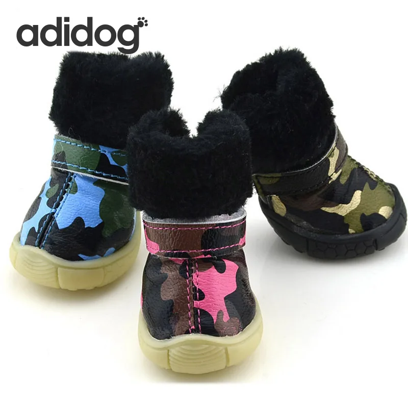 Новинка 2018 года теплая камуфляжная Обувь для собак зимние водонепроницаемые