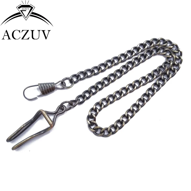 50 шт. Античная бронзовая сталь родиевое покрытие черный цвет 37 см карманные часы