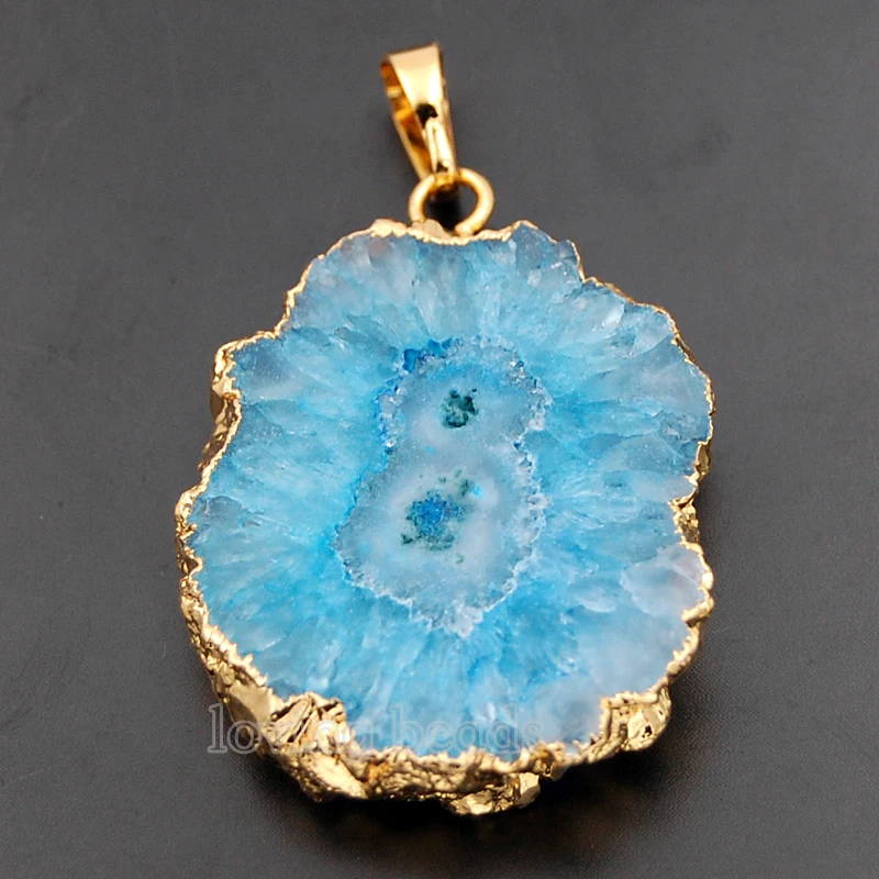 5 шт./лот титановое покрытие Натуральный Druzy Кварцевый Небесно-Голубой солнечный