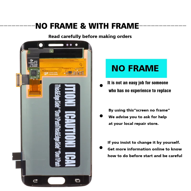 Оригинальный 5 1 дюймовый дисплей Super AMOLED для SAMSUNG Galaxy s6 edge LCD + рамка G925 G925F G925I