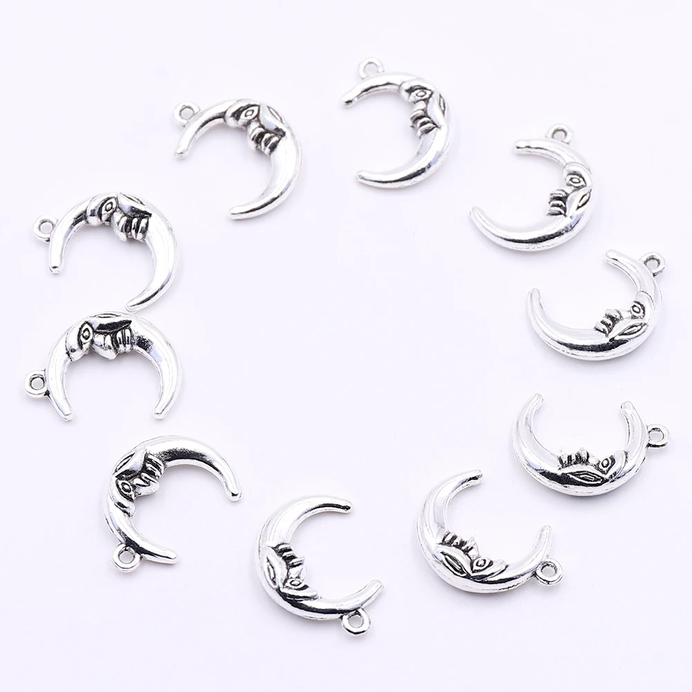 Горячие 10 шт кулоны для лица полумесяц подвески самостоятельного изготовления