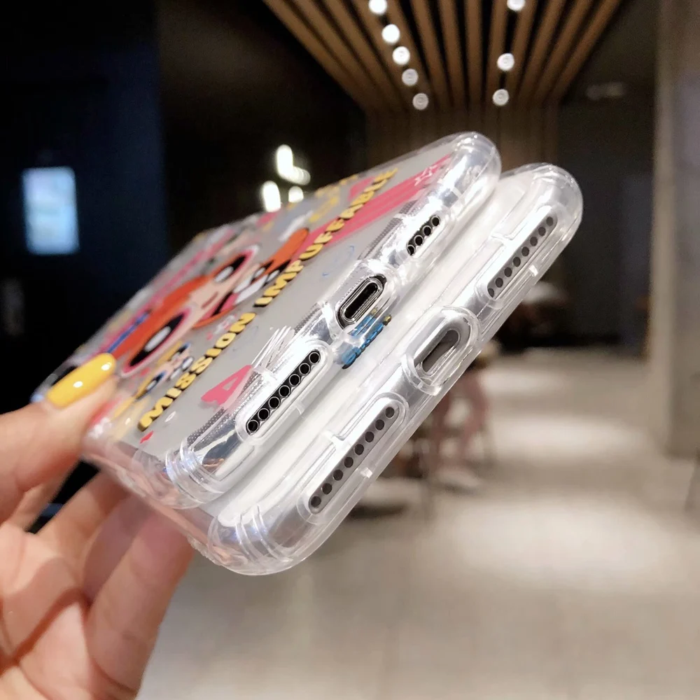 Cartoon little girl Phone Case for iPhone 7 8 6 6s Plus Transparent Soft TPU Anti-fall Cover X XR XS Max Coque |