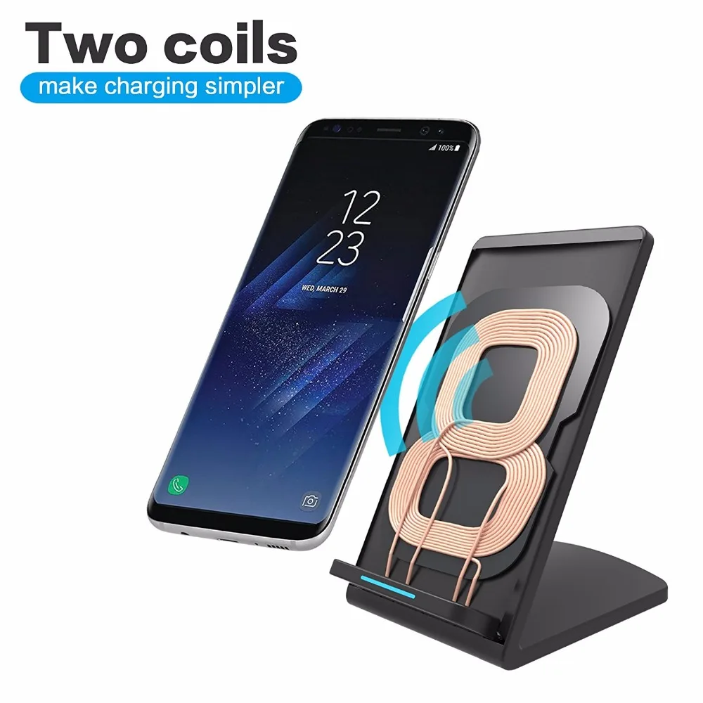 Кожа быстро QI Беспроводной Зарядное устройство для Samsung Galaxy S8/S8 plus/S7/S7 EDGE/S6 Edge