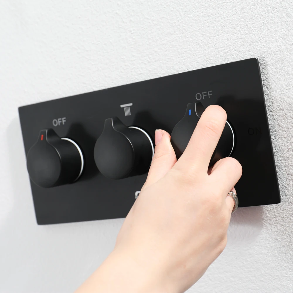 Смесители для душа HIDEEP настенный черный кран Водопад ванной комнаты набор |