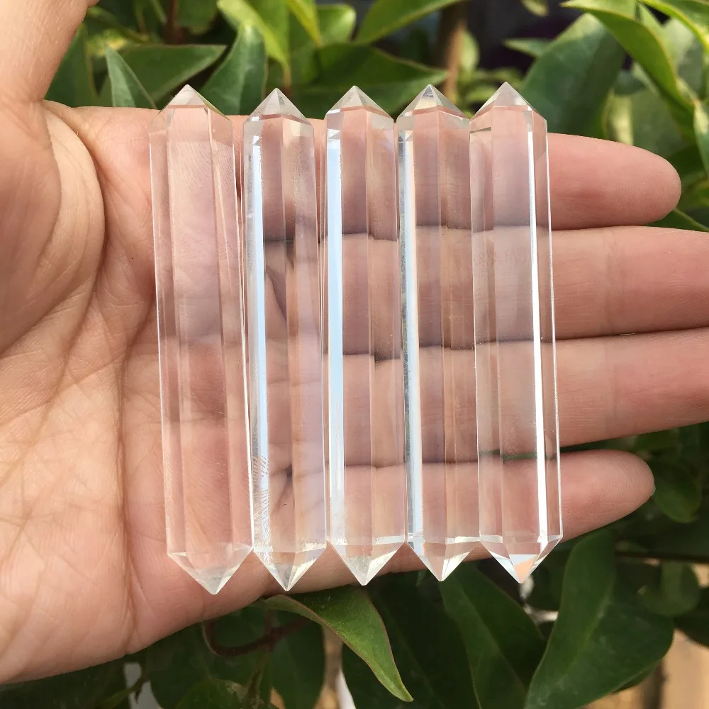 

1pcs natural clear white crystal quartz crystal wand point heal