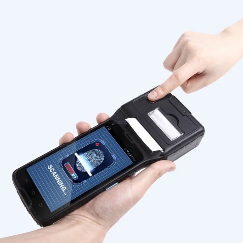 Портативный терминальный принтер PDA 2D сканер штрих кодов на Android считыватель