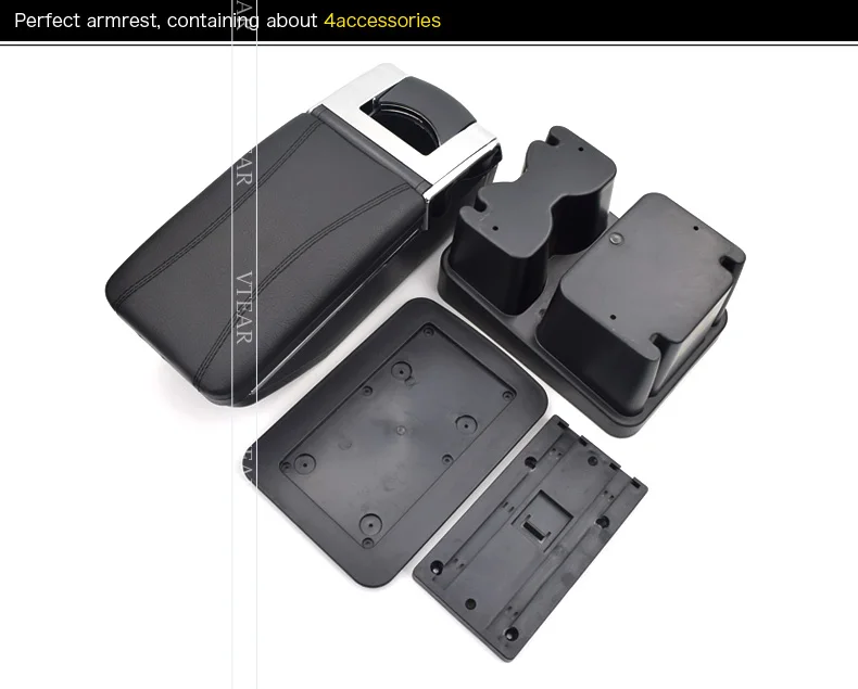 Vtear для VW Golf 7 подлокотник коробка кожаный подлокотник для автомобиля-Стайлинг USB интерфейс модификация центральной консоли подняты аксессуары