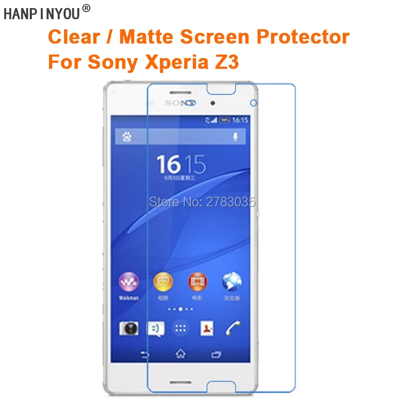 Для Sony Xperia Z3 / Dual 5 2 &quotНовая прозрачная глянцевая/Антибликовая матовая защитная