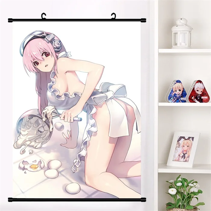 N Японское аниме SUPERSONICO Super Sonico сексуальный косплей настенный свиток Фреска плакат Настенные подвесные плакаты Otaku коллекция домашнего декора подарок - Цвет: N