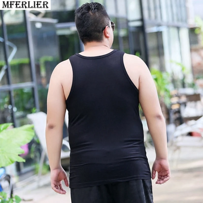 MFERLIER Лето мужские майки размера плюс большие 6XL 7XL 8XL Большие размеры майки 9XL 10XL модал высокая эластичность 150 кг 48-50-52