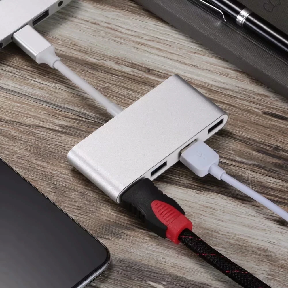 Тип usb C HDMI 4 K кабель Thunderbolt 3 к для MacBook samsung Galaxy S10/S9/S8 huawei Коврики 20/10 P20 Pro USB