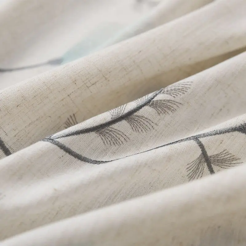 Curtain Cloth Занавески с вышитыми листьями, полу-светильник, затеняющие Оконные Занавески для гостиной, пасторальные оконные балдахины для спальни, MY059-30 - Цвет: Curtain Cloth