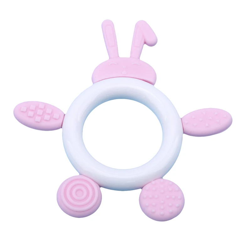 1 шт. Детские Прорезыватели силиконовые большие глаза кролик бесплатно
