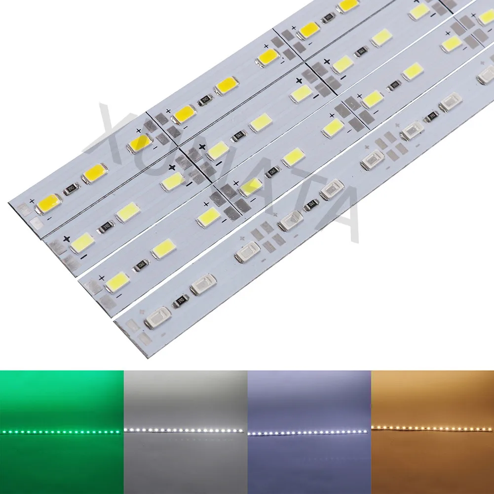 5/10/20 штук DC12V 0,25 м/0,5 м белый/теплый белый/красный/зеленый/синий Алюминий светодиодный бар 5730 5630 жесткий полосу светильник