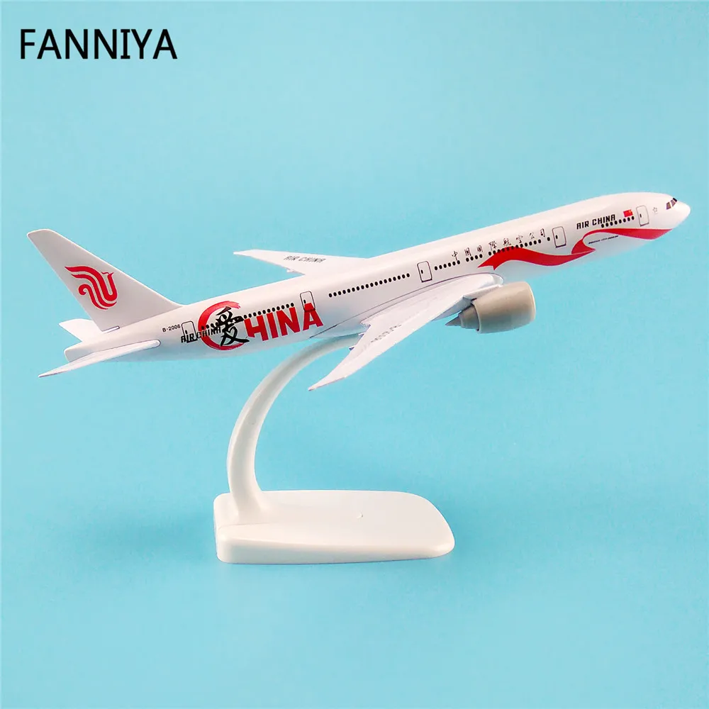 20 см металлическая модель самолета Air China Airlines Boeing B777-300er 777 LOVE Airways с подставкой
