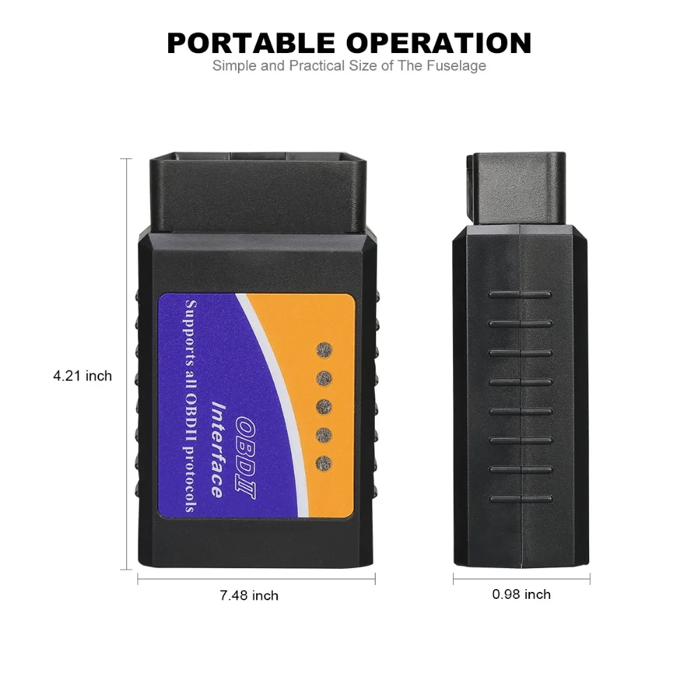 Pic18f25k80 ELM327 V1.5 Wi-Fi Bluetooth Obd2 OBD 2 1.5 диагностики авто код сканер как EasyDiag диагностики авто сканер ELM 327