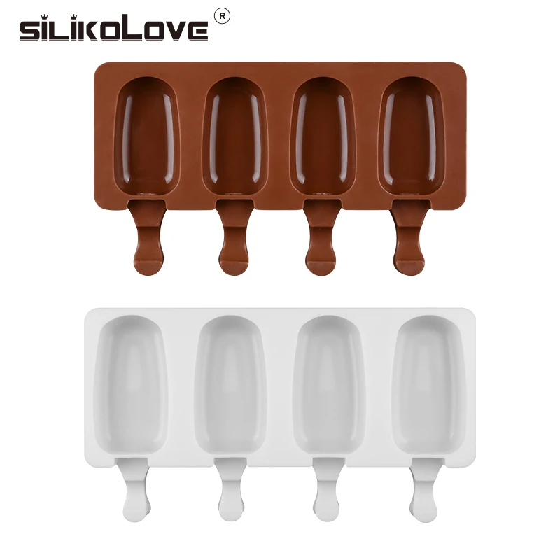 SILIKOLOVE 4 полости силиконовые формы мороженое плесень случайный Холодильная