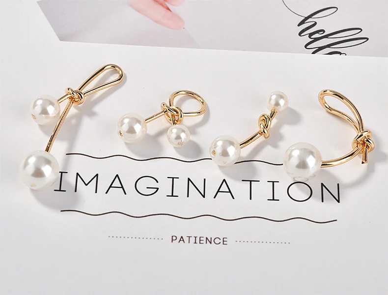 DIY медное покрытие 18k золотой цвет сохраняющий жемчуг Завязывающиеся асимметричные серьги-капли и аксессуары
