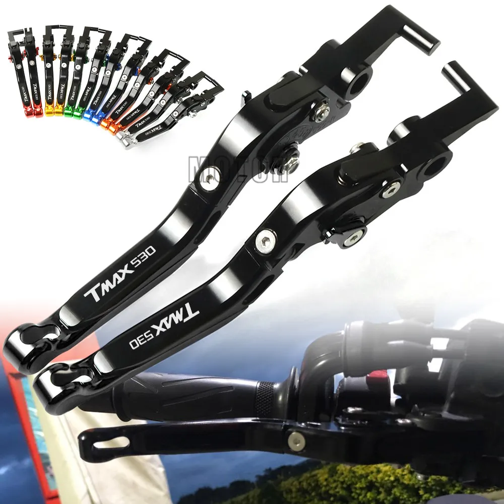 

For Yamaha TMAX500/TMAX530/TMAX 530 SX/DX CNC Aluminum Motorcycle Adjustable Folding Foldable Extendable Brake Clutch Levers 500