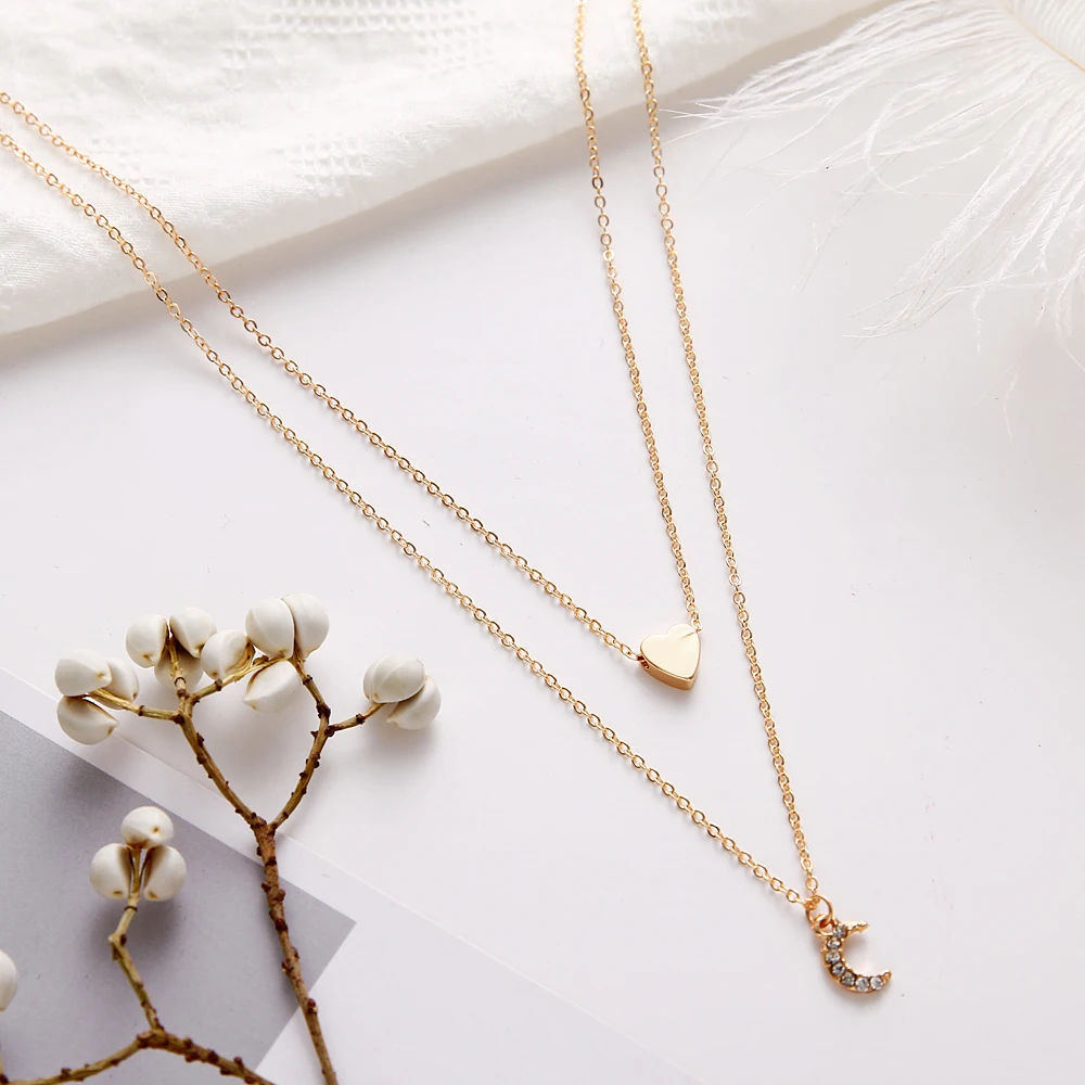 Женское колье-чокер FAMSHIN колье золотого цвета с длинной Луной и кисточкой