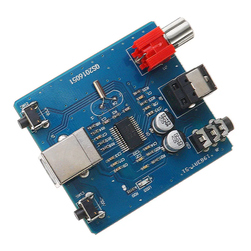 LEORY 5V USB HiFi PCM2704 Audio Sound Card Module DAC Decoder Analog S/PDIF Coaxial Decord Optical Fiber | Электроника