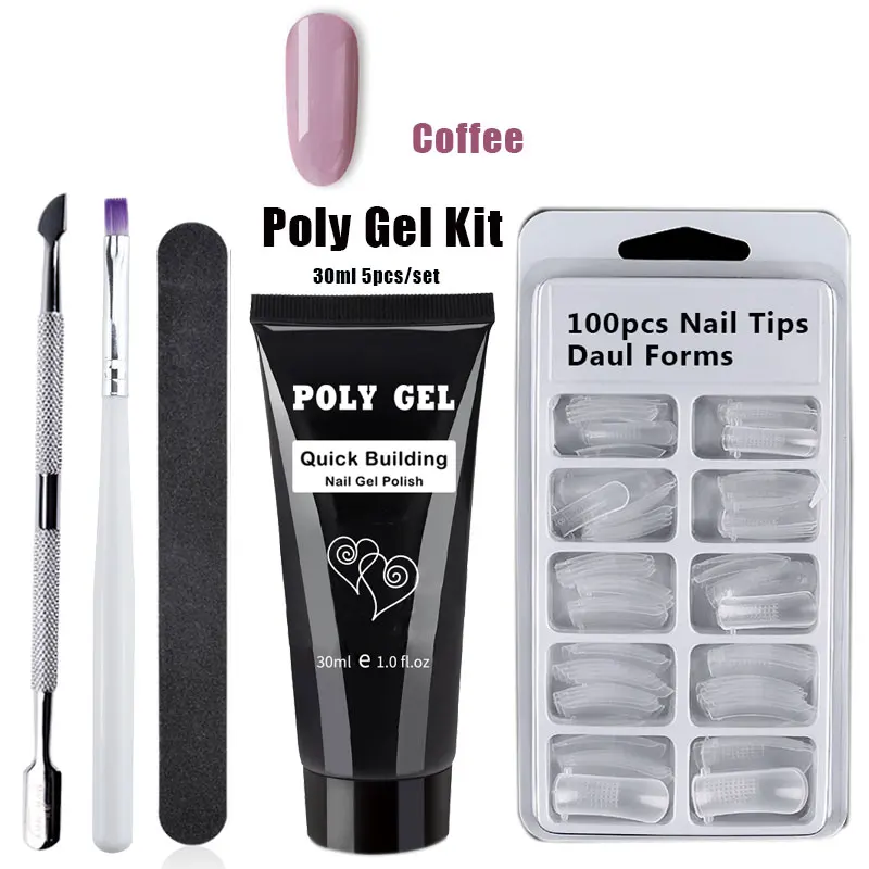 30 г Polygel комплект продлить гель Советы Кисть инструмент для маникюра Поддельные