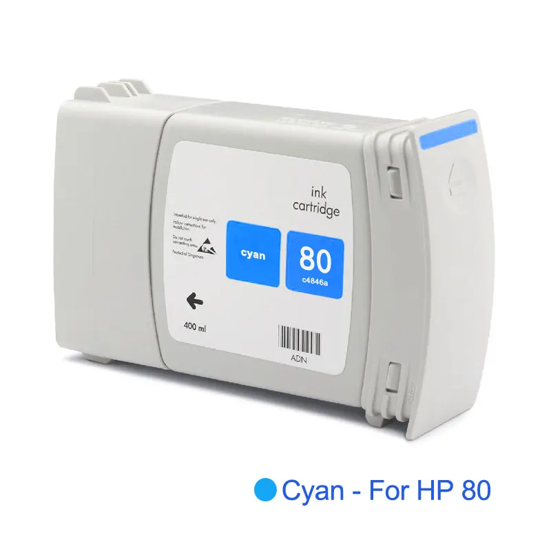 Occjet для hp 80 совместимый чернильный картридж для принтера hp Designjet 1050 1050C 1055 1055 см(C4871A C4846A C4847A C4848A - Цвет: 1 PCS - Cyan