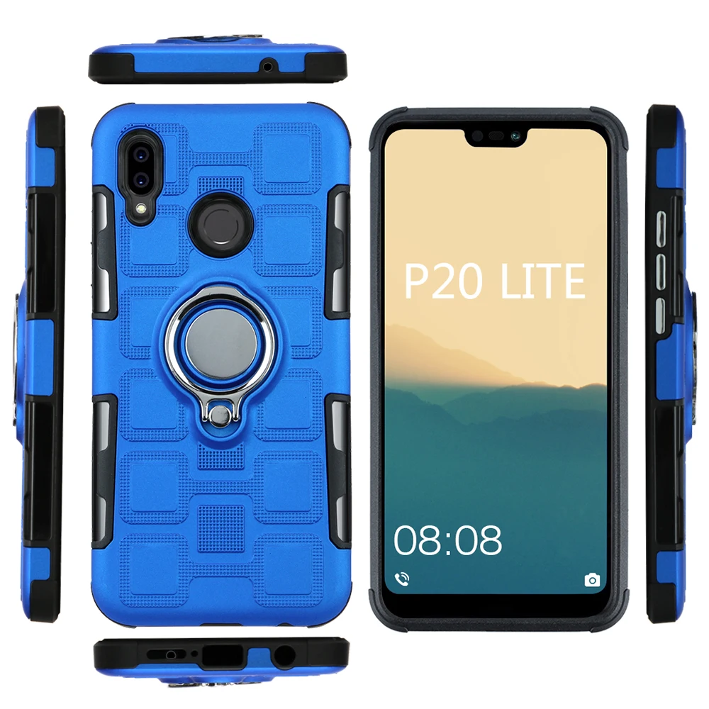 Защитный чехол для Huawei P20 Mate 10 Lite Pro телефона жесткий с подставкой Huawa Y9 Y7 Y6 2018