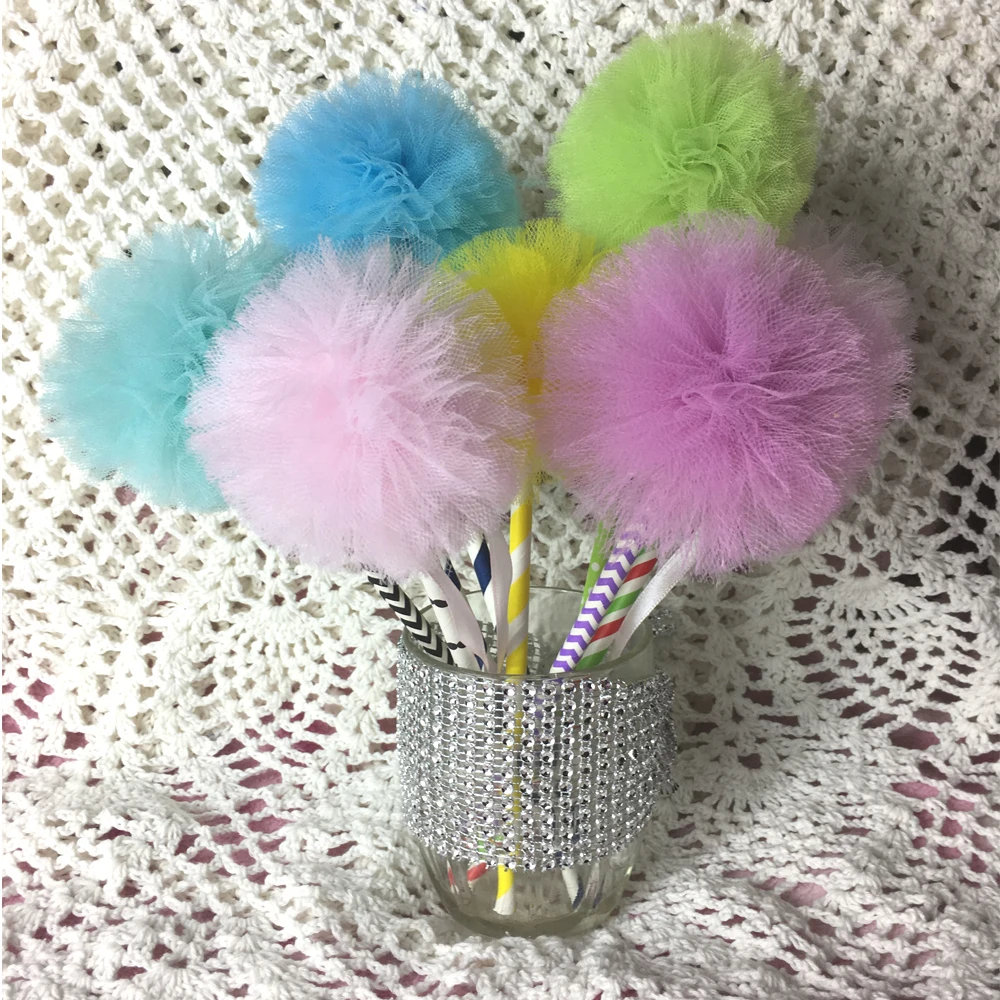 10 шт. в наборе тюлевые помпоны для сказочной принцессы праздничные сувениры