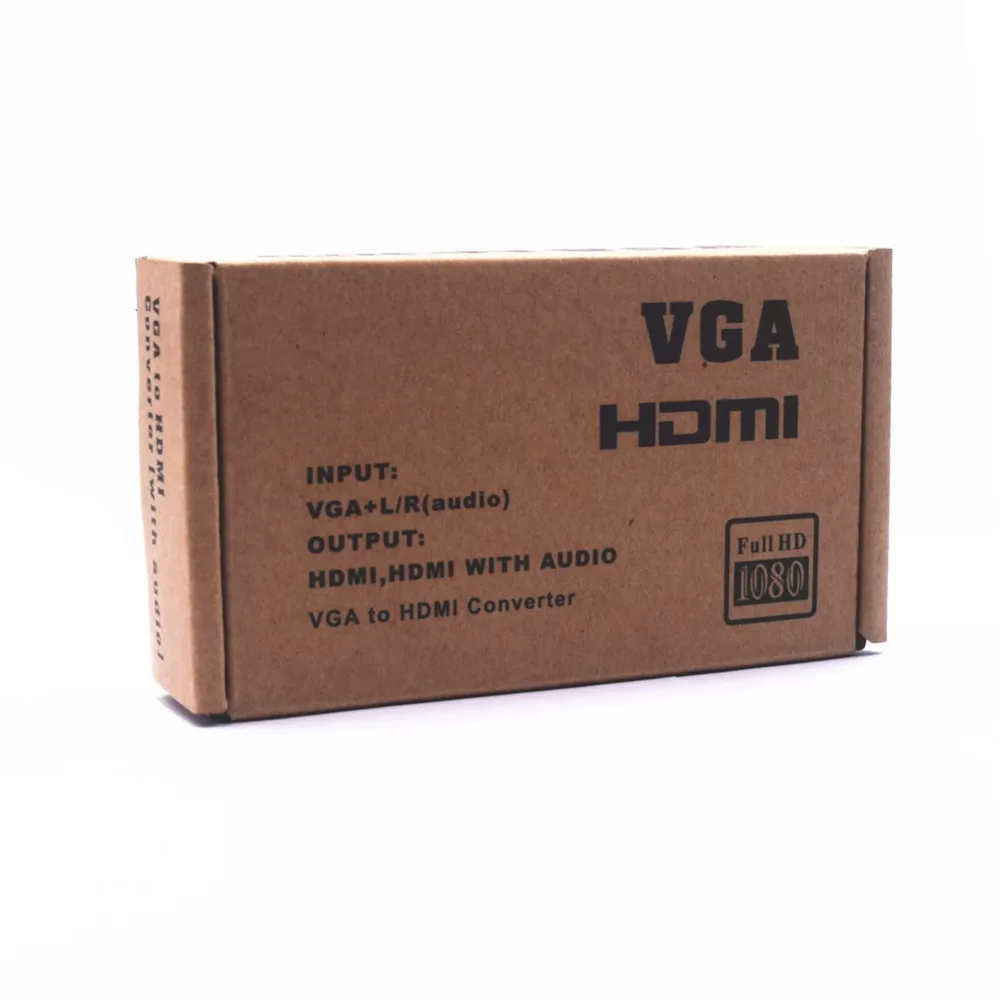 EDAL 1080P преобразователь из VGA в HDMI адаптер аудио порт Удлинительный кабель мини USB