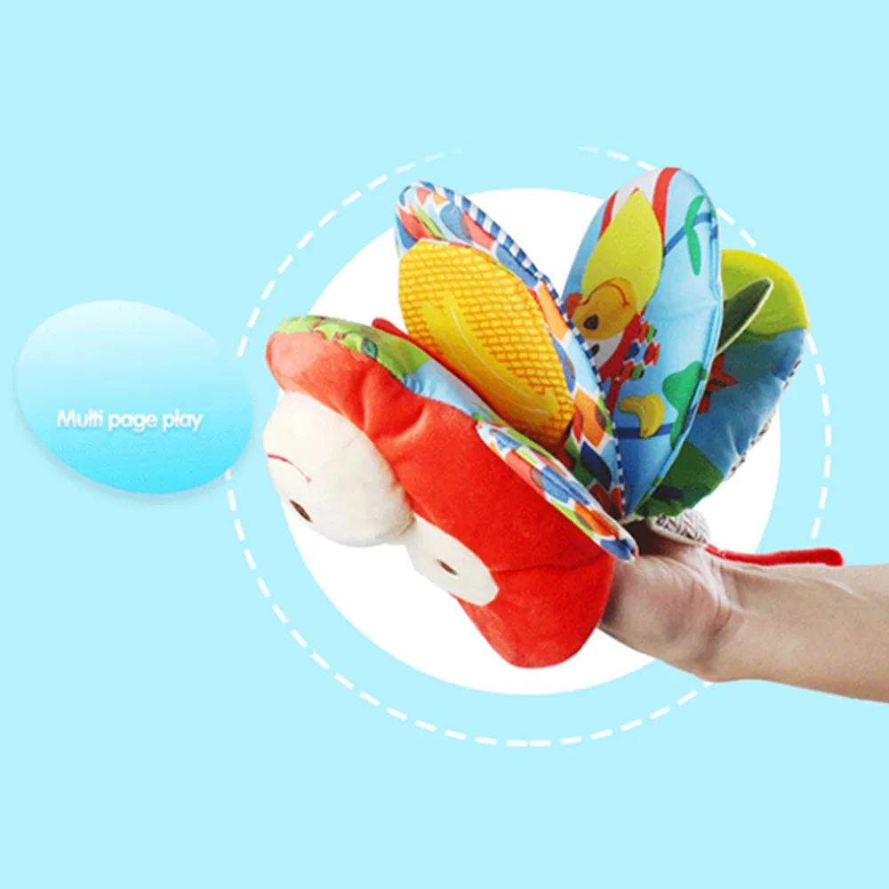 Baby Cloth Books Ratteles With Distorting Mirror Cute Animal Style Toy Infant Early Development Education Toys | Игрушки и хобби