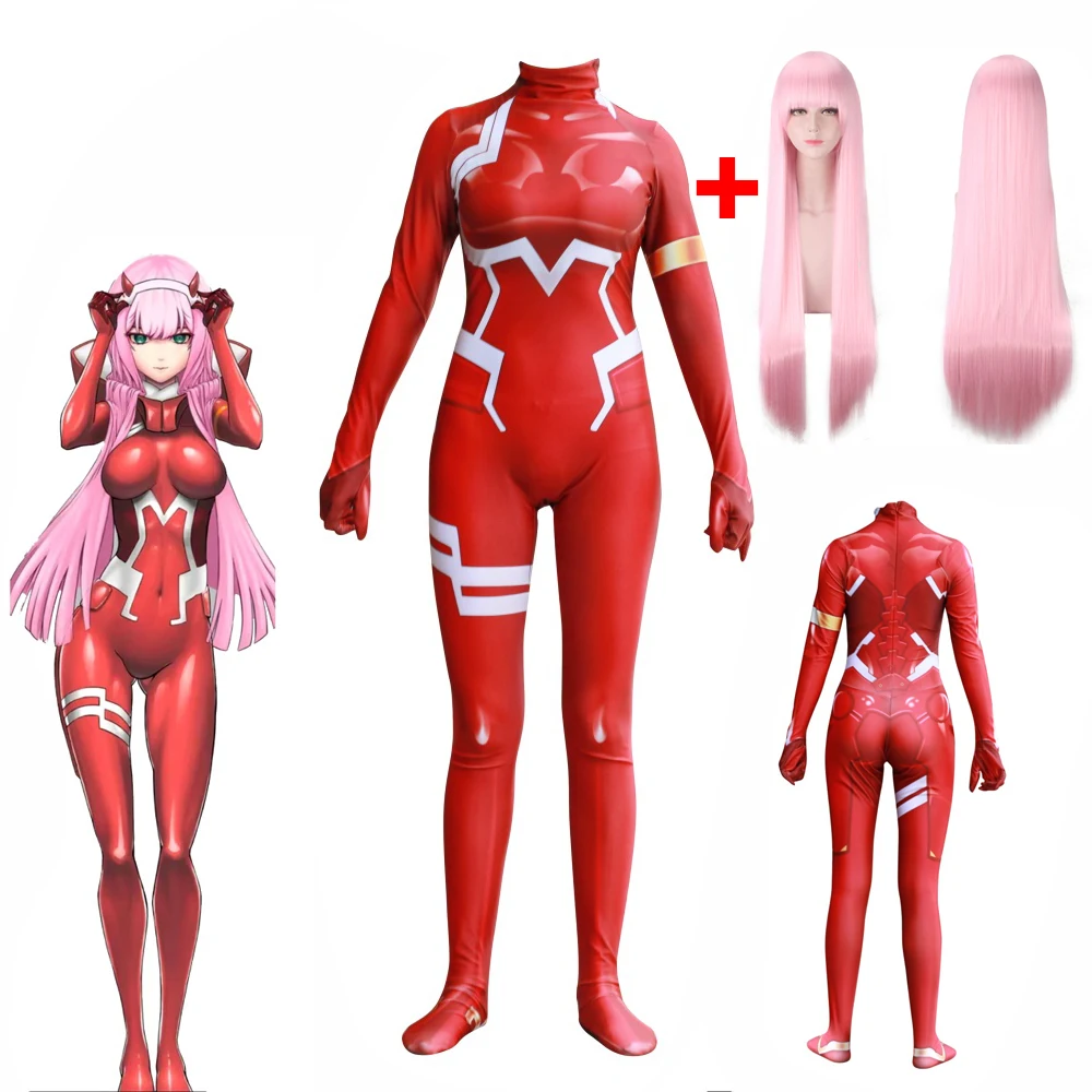 Костюм комбинезон для косплея D Go из аниме Zero Two Darling in the Franxx костюм зентай кошки