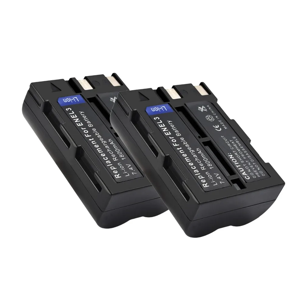 2X 7 4 В 1800 мАч Акку DSLR EN EL3 ENEL3 батарея для Nikon D300S D300 D100 D200 D700 D70S D80 D90 D50 L20|Цифровые