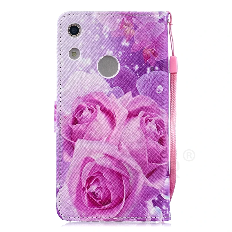 Чехол-книжка для Honor 8A JAT-LX1 Huawei Y6 Prime Y7 Pro 2019 MRD-LX1F DUB-LX1 кожаный | Мобильные телефоны и