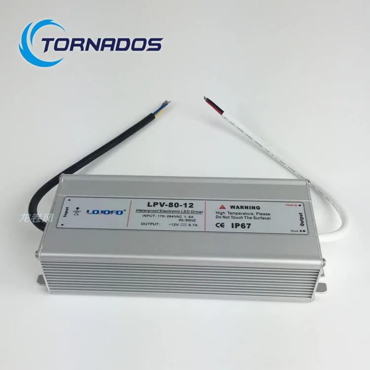 (LPV-80-24) CE RoHS dc 24v 80w Светодиодный драйвер питания водонепроницаемый IP67 110VAC или 220VAC