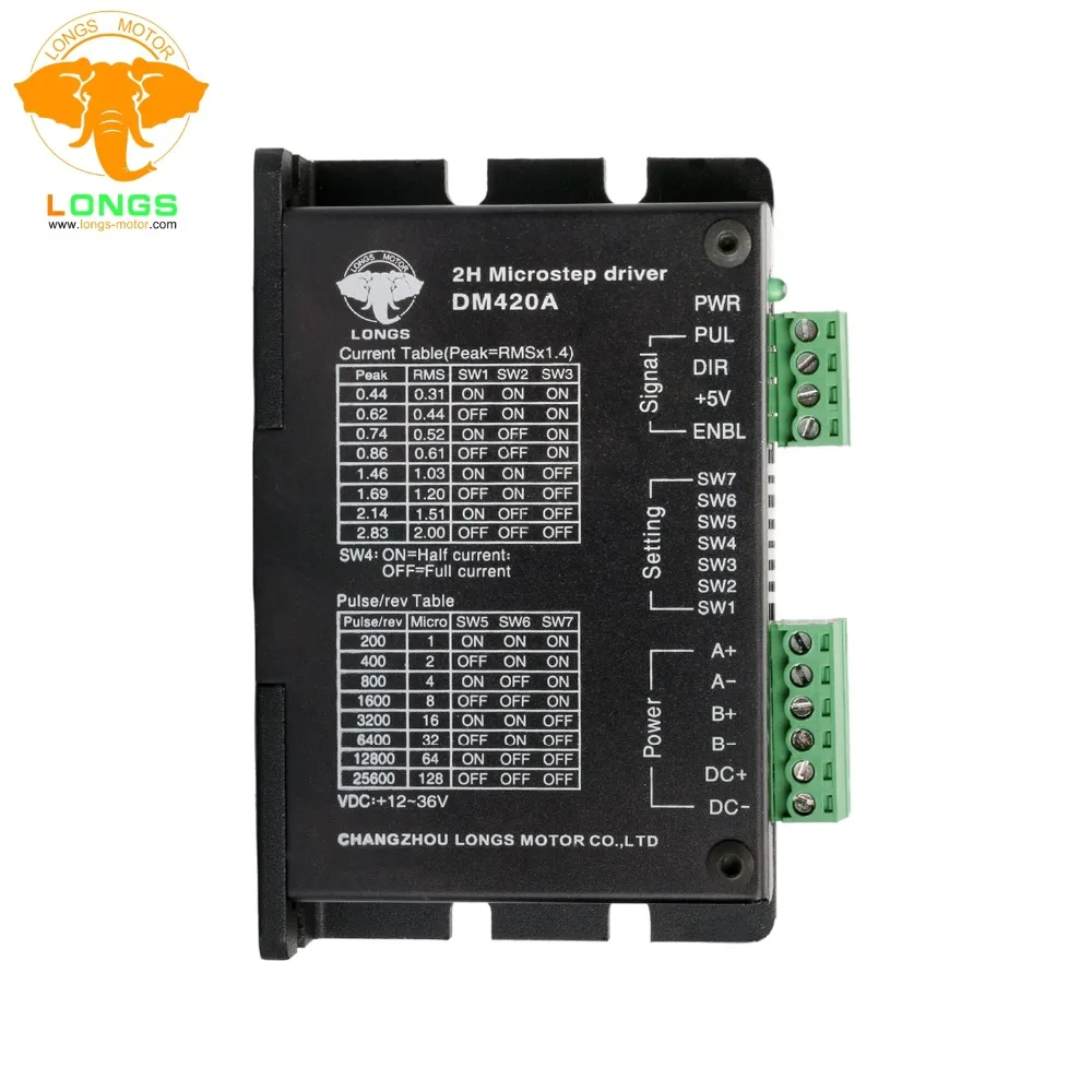 Драйвер шагового двигателя DM420A 1.7A 12 36V 128micsteps для 3D принтера Nema17|Шаговый