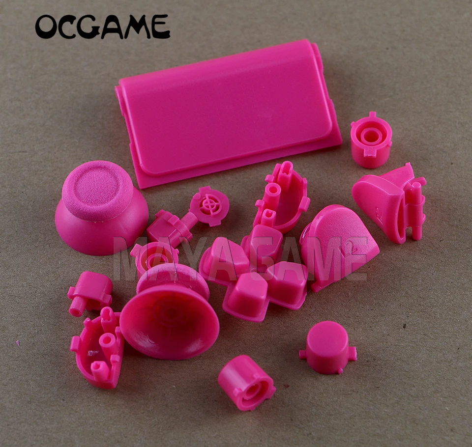 OCGAME 30 компл./лот кнопки R2/L2 R1/L1 Dpad направляющая Кнопка черные аналоговые стики для