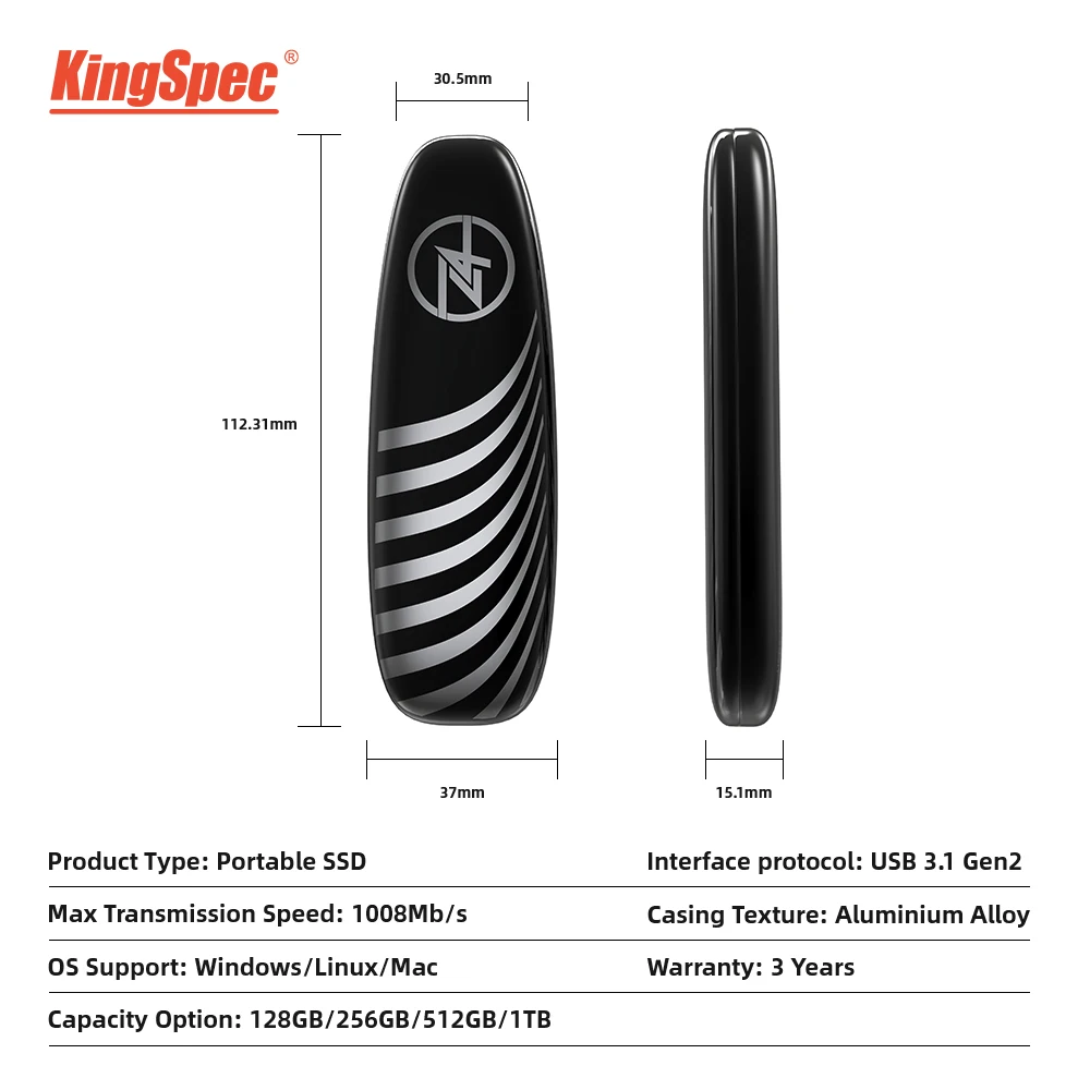 KingSpec портативный hd externo 1 ТБ SSD M.2 pcie 120GB 240GB 500GB ssd Внешний жесткий диск USB 3 ssd|Внешние