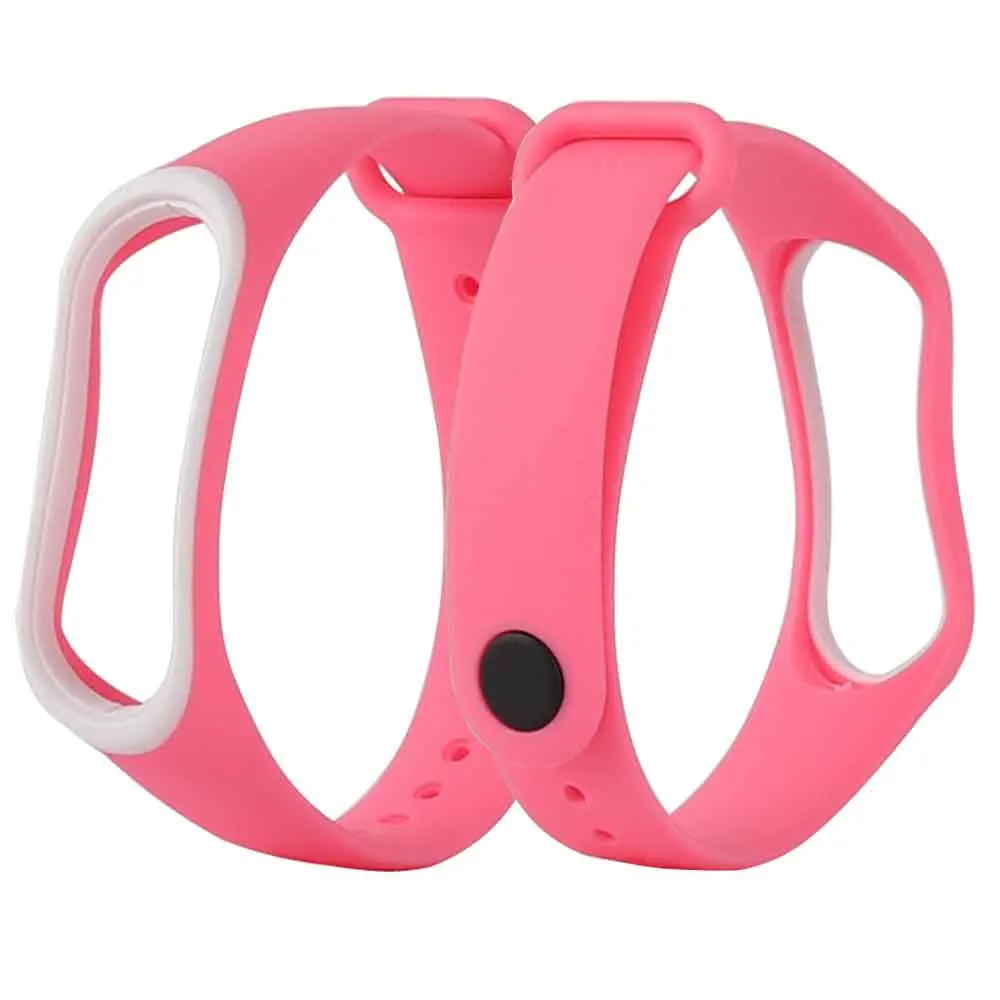 Duble color mi Band 3 4 сменный силиконовый ремешок на запястье Аксессуары Анти-потеря Спортивные ремни для Xiao mi 3 умный Браслет