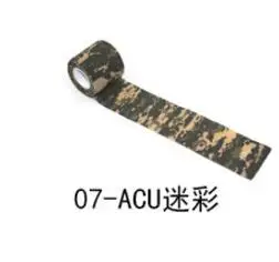 ACU camouflage 07 Самоклеящаяся телескопическая Камуфляжная Лента наружная бионическая Нетканая Камуфляжная Лента джунгли охотничья Верховая езда Васи маскирующая лента 1 шт - Цвет: ACU camouflage 07