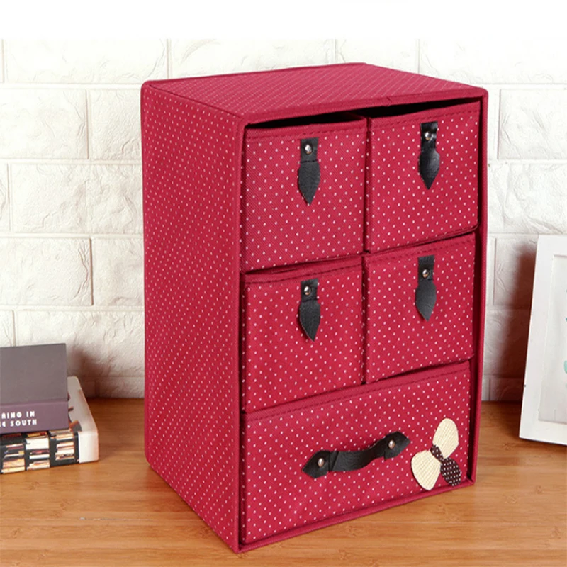 

NEW Environmental protection 5 set bedroom underwear storage box drawer storage box jewelry box folding storage box A10948