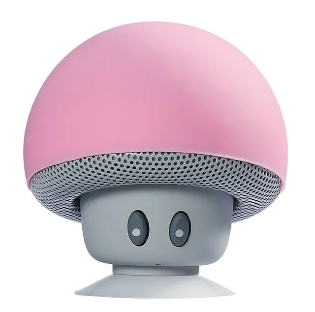 PINK COLOR Мини беспроводной Bluetooth динамик MP3 музыкальный плеер с микрофоном водонепроницаемый портативный стерео Bluetooth динамик в форме гриба 3W для телефона ПК - Цвет: PINK COLOR