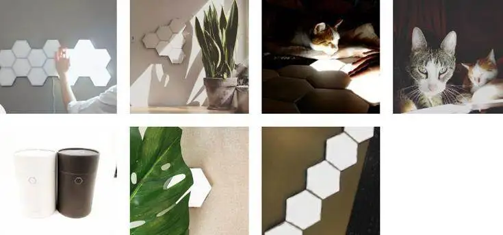 Современный DIY квантовое освещение, умный Диммируемый сенсорный контроль, чувствительный светодиодный ночник, Геометрическая сборка, домашний декор, настенный светильник