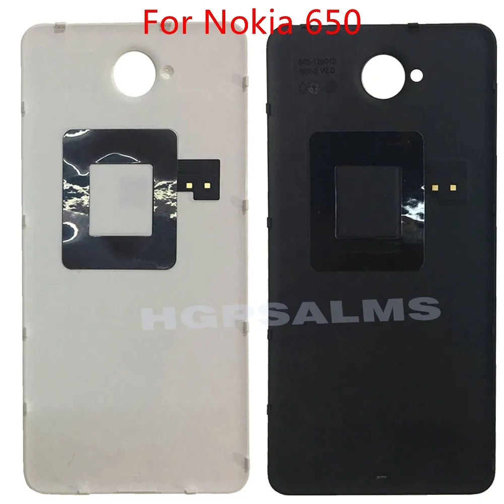 Для Nokia 650 сзади Батарея задняя крышка с чипом NFC Стекло Корпус чехол для Запчасти