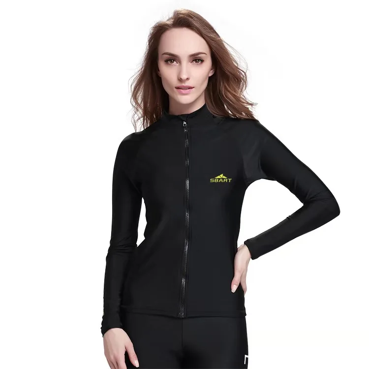 Sbart плавательные Футболки с длинным рукавом купальники мужские топы костюмы для