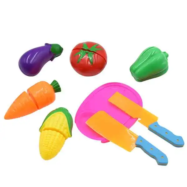 8 Pcs Vegetable Toys Rosana 10 шт. дети набор для ролевых игр фрукты овощи Магнитная резка пластик игрушечные лошадки раннего образования для детей - Цвет: 8 Pcs Vegetable Toys